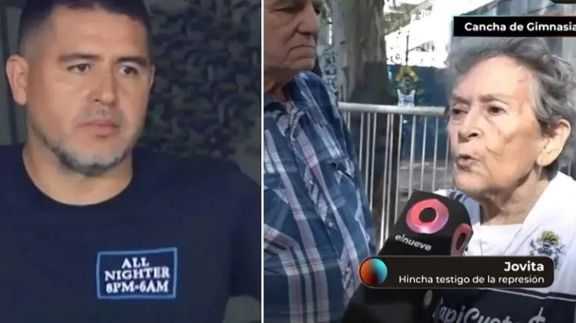 Incidentes Gimnasia - Boca: Juan Román Riquelme salvó a una abuela en medio de los disturbios
