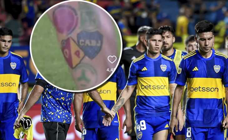 Inesperado: Campuzano se fue hace poco de Boca, pero sorprendió con el escudo tatuado en la pierna
