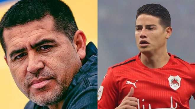 Juan Román Riquelme encabeza el operativo seducción para que James juegue en Boca Juniors