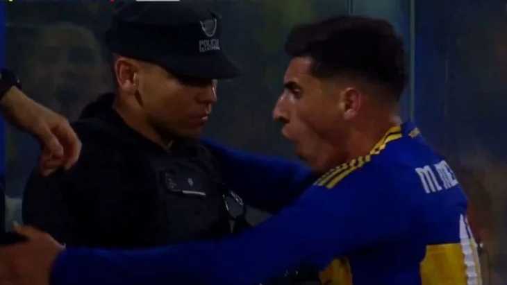 La divertida revelación del policía al que Merentiel abrazó al festejar el gol de Boca