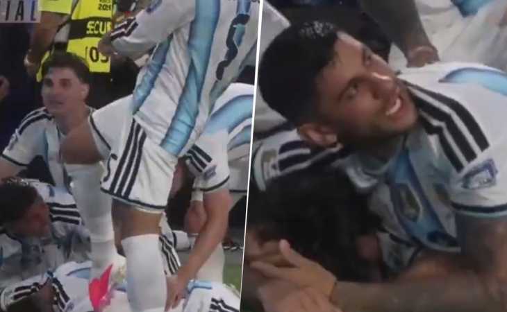 La divertida “venganza” de Leandro Paredes al Cuti Romero en el festejo del gol a Cabo Verde