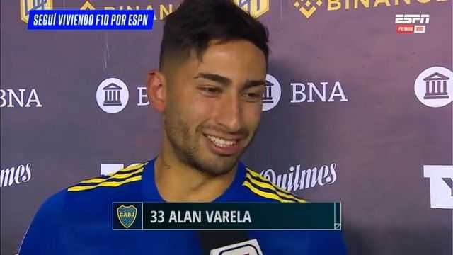 La emoción de Alan Varela tras la clasificación de Boca frente a Racing