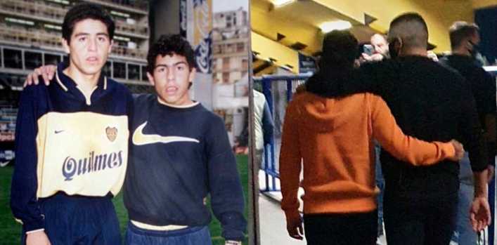 La historia desconocida de la primera foto Riquelme-Tevez