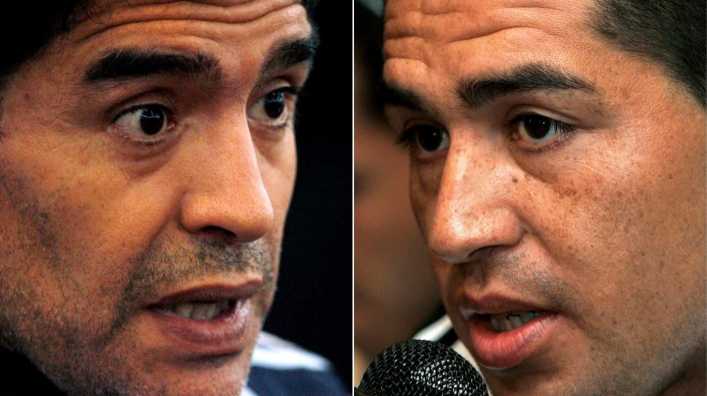 La increíble similitud entre Maradona y Riquelme en sus fotos carnés