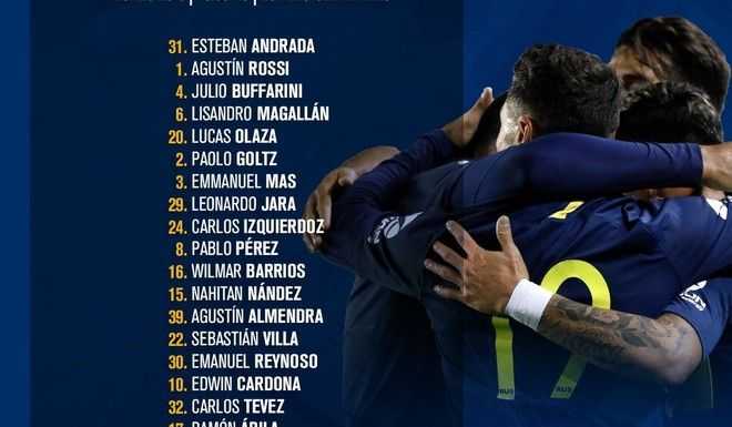 La lista de Boca