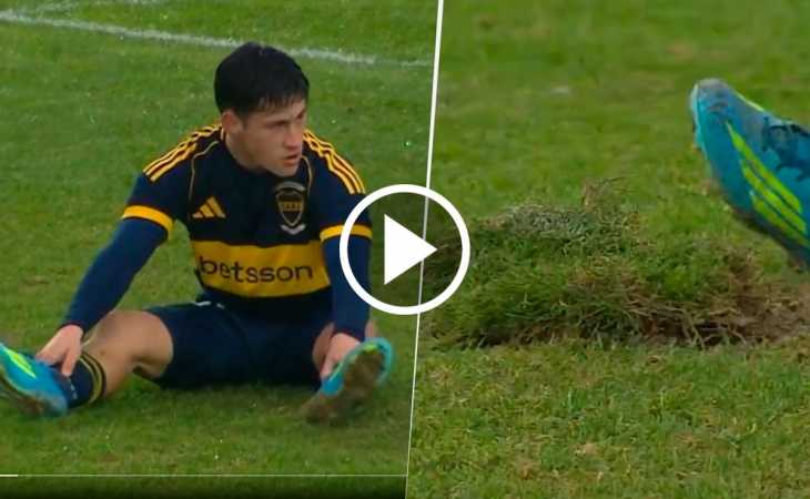 La polémica tanda de penales de Boca y River en el Superclásico de Reserva con el césped como protagonista