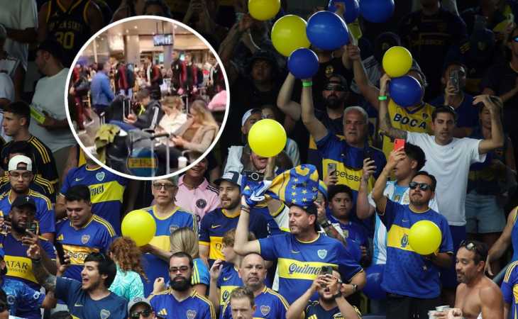 La reacción de los hinchas de Boca cuando se encontraron con el plantel de River en el aeropuerto de Miami