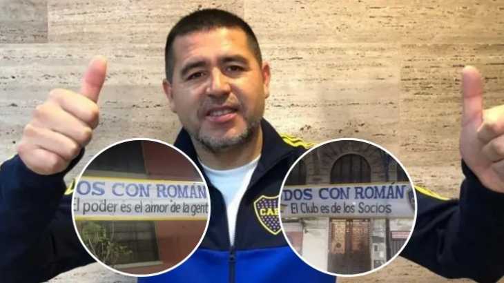 La zona del Palacio de Tribunales amaneció con pasacalles a favor de Juan Román Riquelme