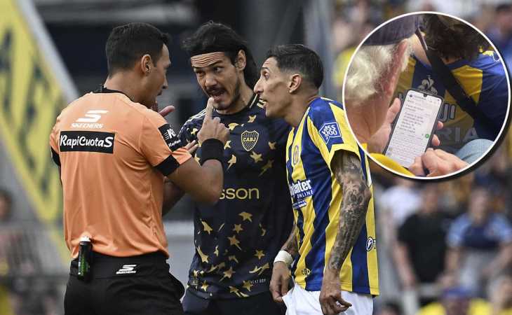 Le miró el celular a un hincha de Rosario Central durante el partido contra Boca y lo que vio fue viral: “Estoy llorando de risa”