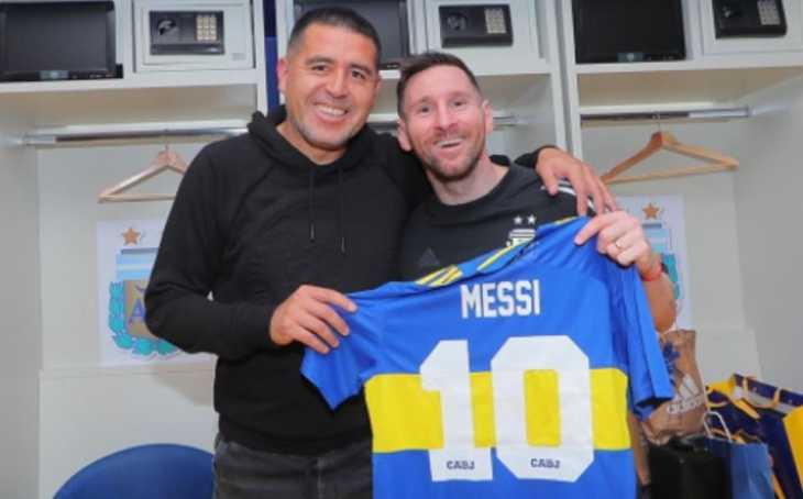 ¡Lionel Messi y Juan Román Riquelme! Así fue su reencuentro