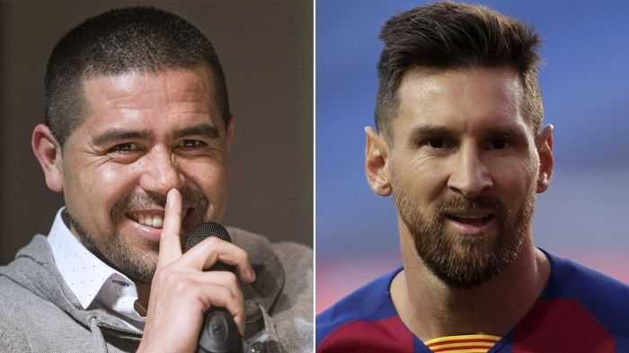 Los mensajes de Riquelme a Lionel Messi en medio de su crisis con el Barcelona