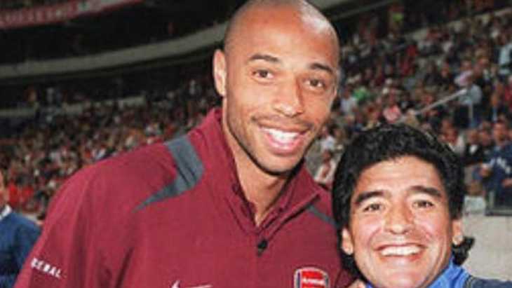Los recuerdos de Thierry Henry con Diego Maradona
