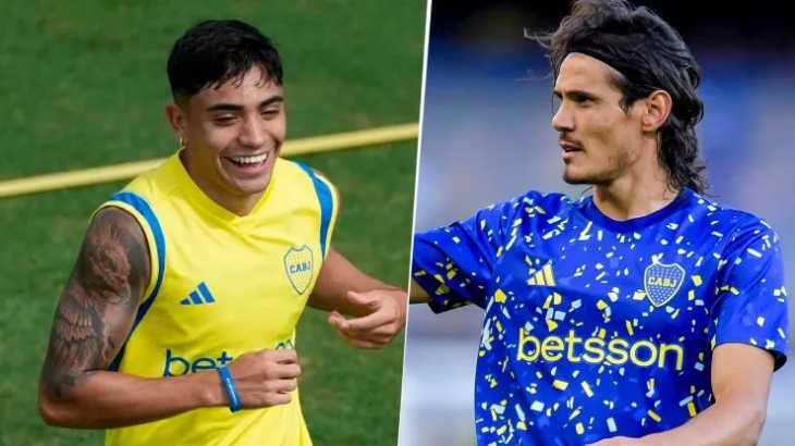 Luca Langoni vuelve a ser titular: así rindió la dupla junto a Edinson Cavani