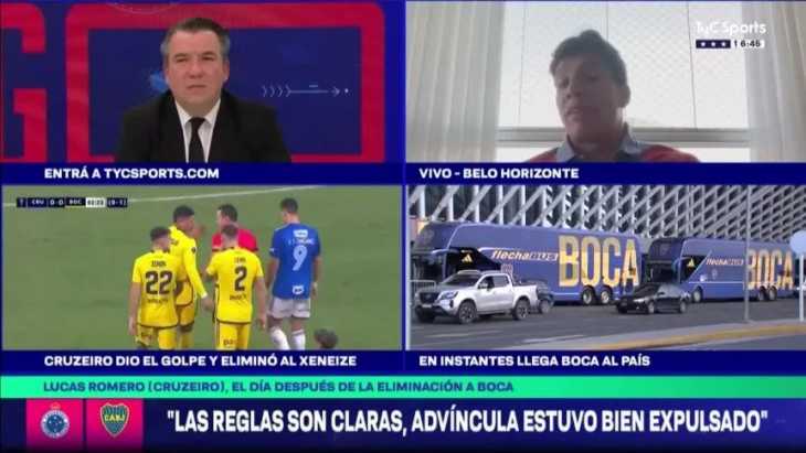 Lucas Romero tras la clasificación de Cruzeiro ante Boca: de la patada de Advíncula a la práctica de los penales