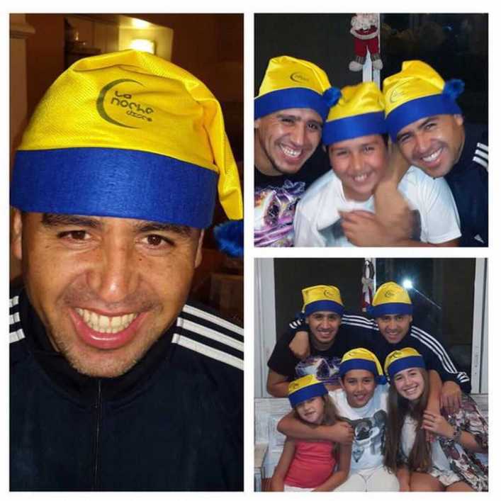 Para comenzar el año, Riquelme lució sus colores preferidos