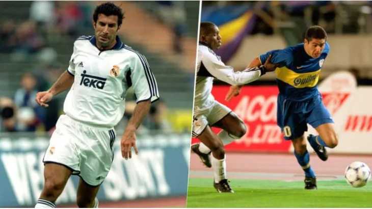 Luis Figo decidió cederle a la Argentina la camiseta que intercambió con Riquelme en el 2000