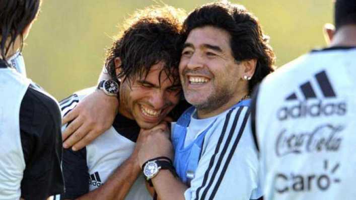Diego Maradona saludó a Ezequiel Ham, respaldó a Carlos Tevez y cargó contra 