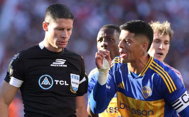 Marcos Rojo se quejó por una decisión del árbitro del Boca-River: “No entiendo qué estaba viendo”