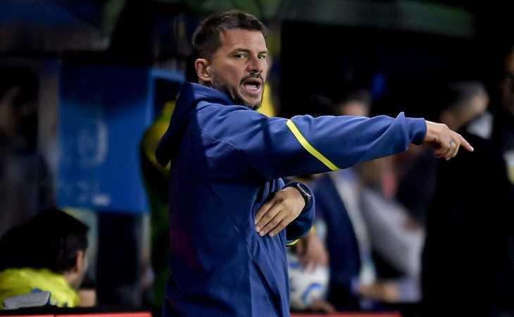 Mariano Herrón probó un cambio en un momento de la práctica y podría darse si Boca necesita remontar ante Lanús