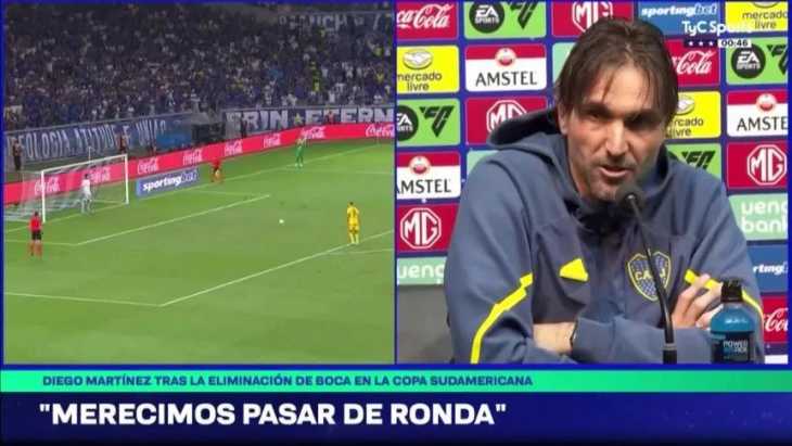 Martínez, dolido por la eliminación de Boca: Hoy costará dormir, perdimos de manera injusta