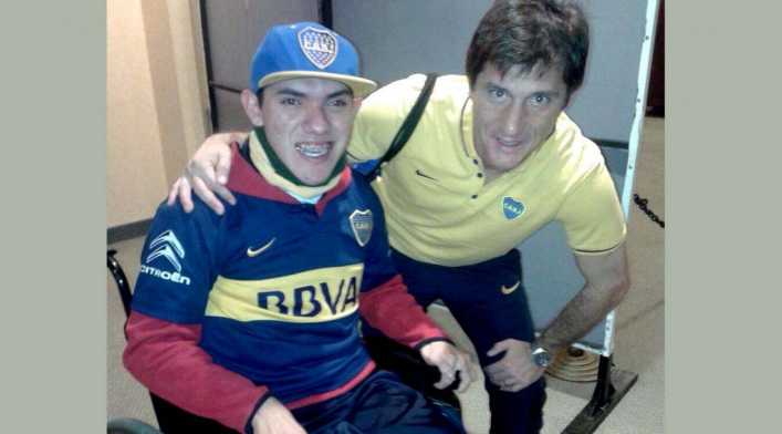 Mauro cumplió su sueño y conoció al plantel de Boca