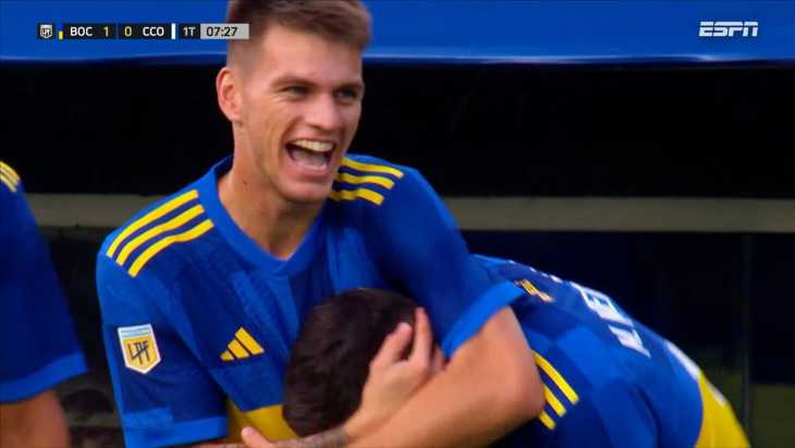 Merentiel se lo robó a Zenón: el golazo de Boca vs Central Córdoba