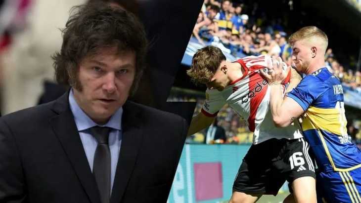Milei anticipó que no mirará el Superclásico y anunció que hinchará por Boca cuando vuelva Macri