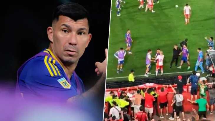No se vio: el escupitajo de Gary Medel en Boca vs. Huracán que hizo enfurecer a los plateístas del Globo