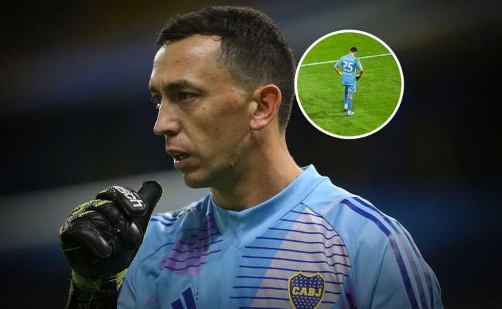 No se vio: la cábala de Marchesín durante los penales en Boca-Lanús