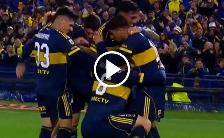 Otra vez de pelota parada: Rodrigo Battaglia puso el primero para Boca ante Central Córdoba