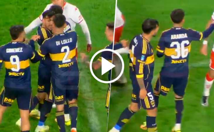 Paredes tuvo un minuto de furia contra los jugadores de Huracán y hasta terminó enojándose con Milton Giménez