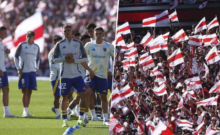 Previa picante: Carlos Palacios y un gesto a la hinchada de River y la insólita aparición del escudo de Boca en la pantalla del Monumental