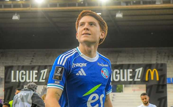 Pura calidad: el golazo del Colo Barco, su primero en Racing de Estrasburgo