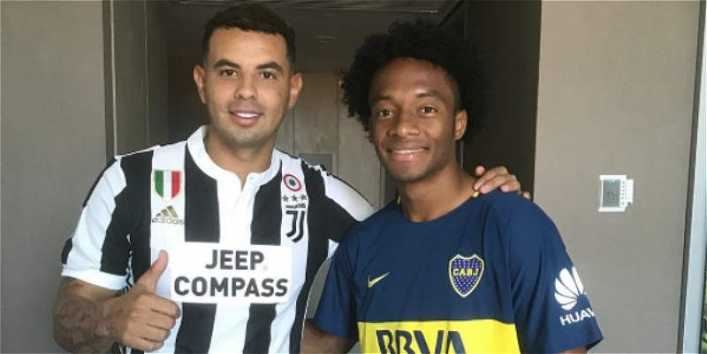 ¡Qué cambio! Cardona se puso la de Juventus y Cuadrado la de Boca