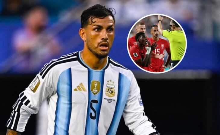 Qué dijo Leandro Paredes de la roja a Embolo: “Las reglas son las reglas”