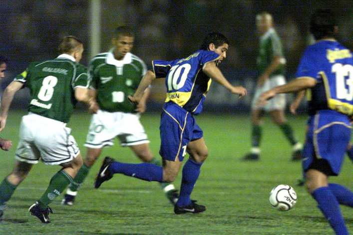 Riquelme: el falso nueve contra Palmeiras en 2001