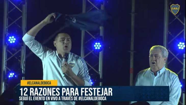 Riquelme, en el acto de Fin de Año de Boca: Ojalá podamos estar muchos años más y nos ayuden
