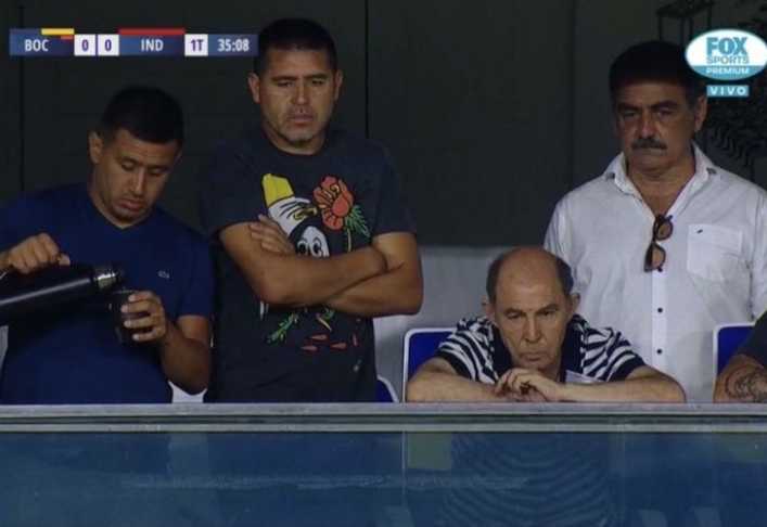 Riquelme y Bochini vieron juntos el partido