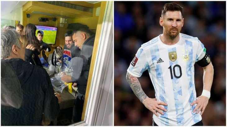 Riquelme y un regalo al papá de Messi en pleno Selección Argentina vs Venezuela