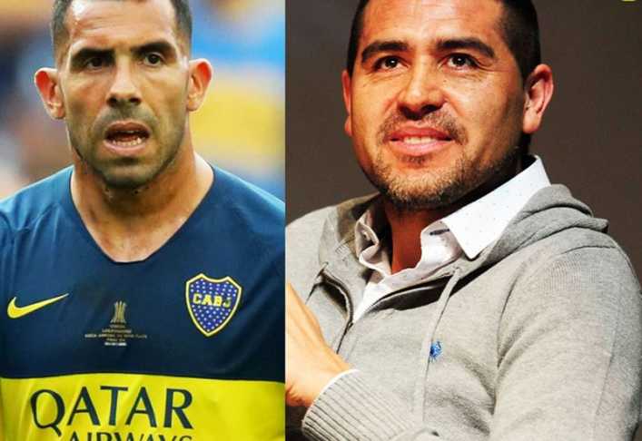 Román, como un jefe con Carlitos