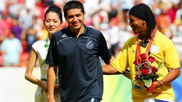 Ronaldinho a Juan Román Riquelme: 