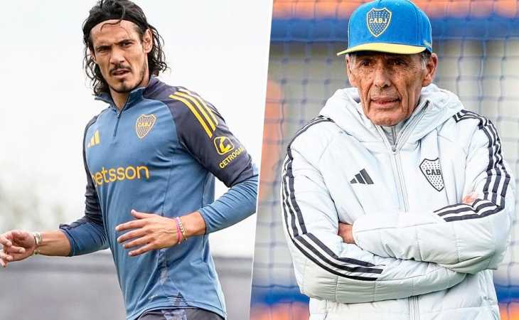 Russo habló con Edinson Cavani: cómo fue la charla entre el DT de Boca y el delantero, a pocos días de Benfica