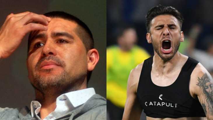 Salvio escuchó de Riquelme las palabras que esperaba, pero Battaglia lo saca del equipo