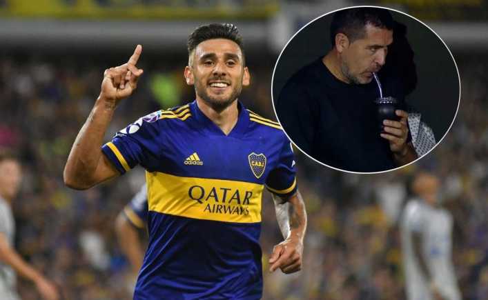 Salvio: golazo, mate y la dedicatoria a Tota