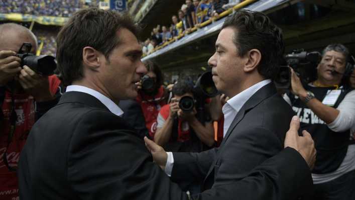 Schelotto generó risas por una respuesta a Marcelo Gallardo