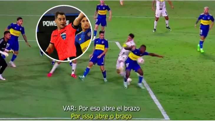 Se dio a conocer el audio VAR del penal que reclamó Trinidense ante Boca: Por eso abre el brazo