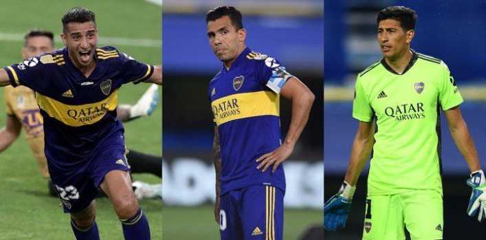 Tevez, Andrada y el Pulpo González, bajas en Boca contra el Globo
