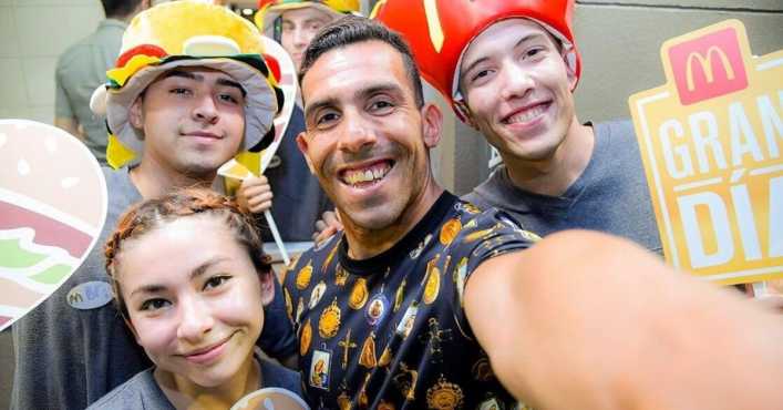 Tevez se hamburguesó