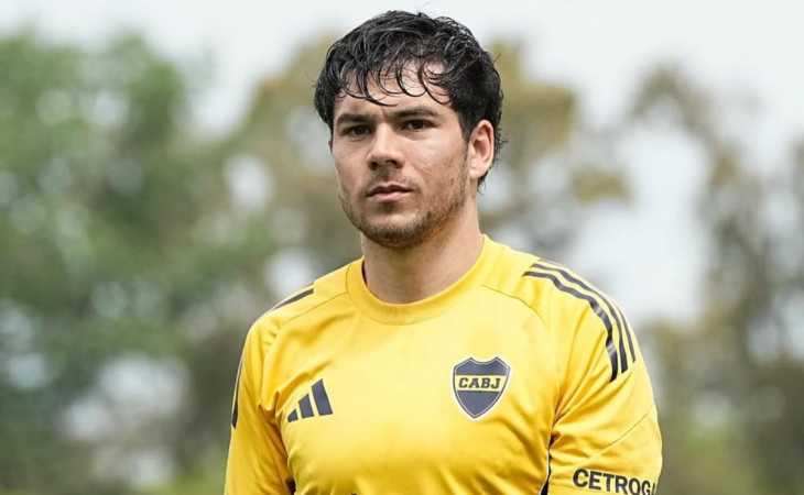 Úbeda puso a Lucas Blondel en una rara posición en la práctica de fútbol de Boca