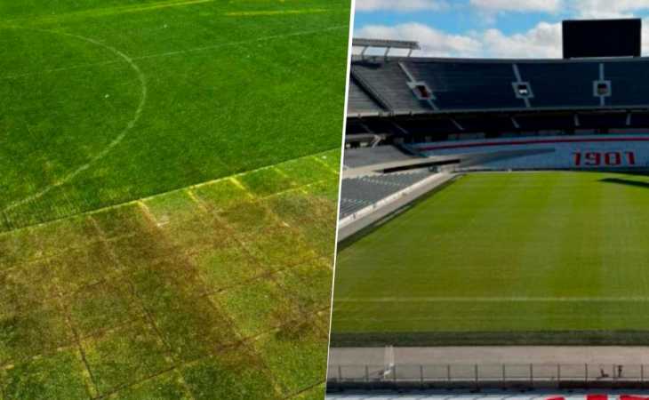 Un desastre: así está el campo de juego del Monumental, a dos días del Boca-River